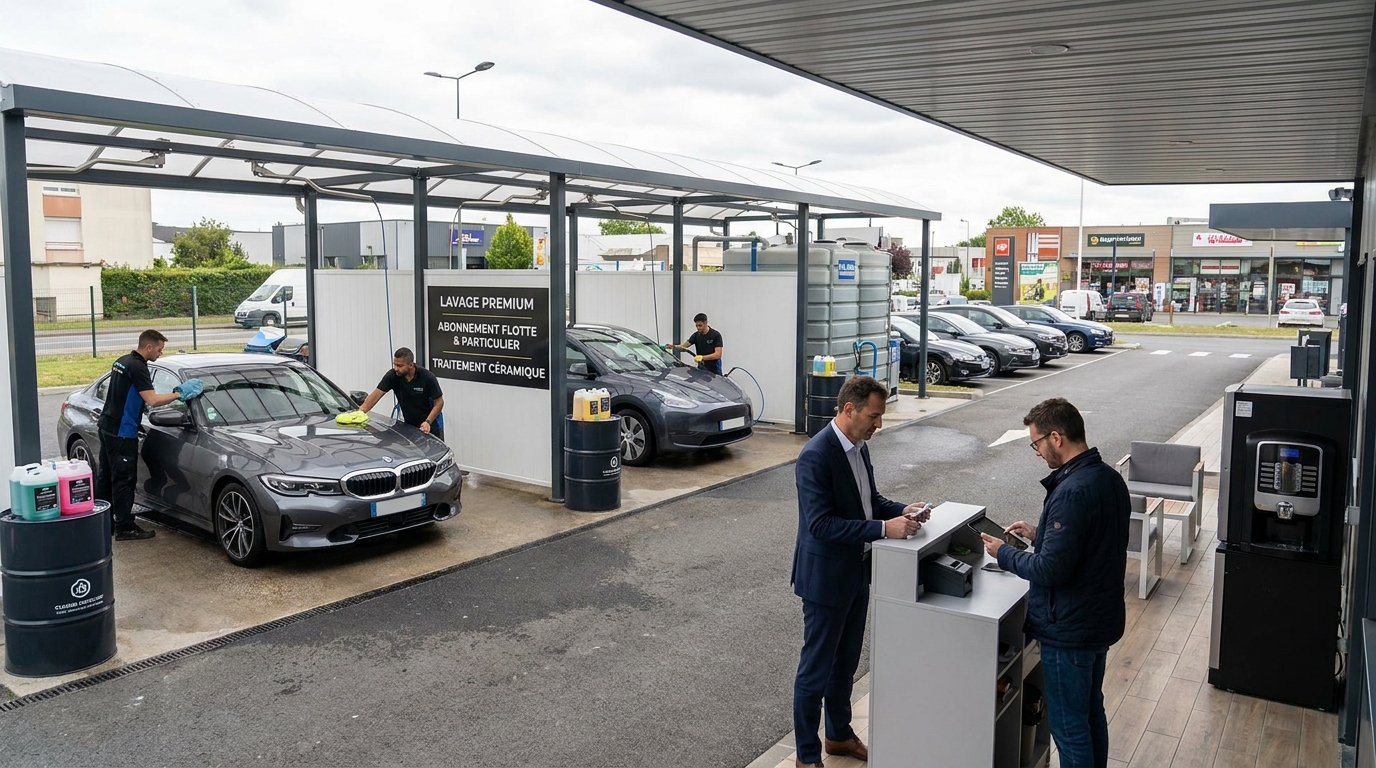 centre de lavage auto - illustration éditoriale 1