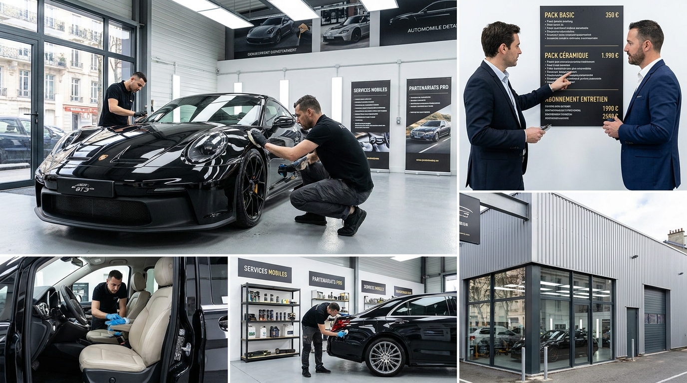 centre de detailing automobile - illustration éditoriale 1