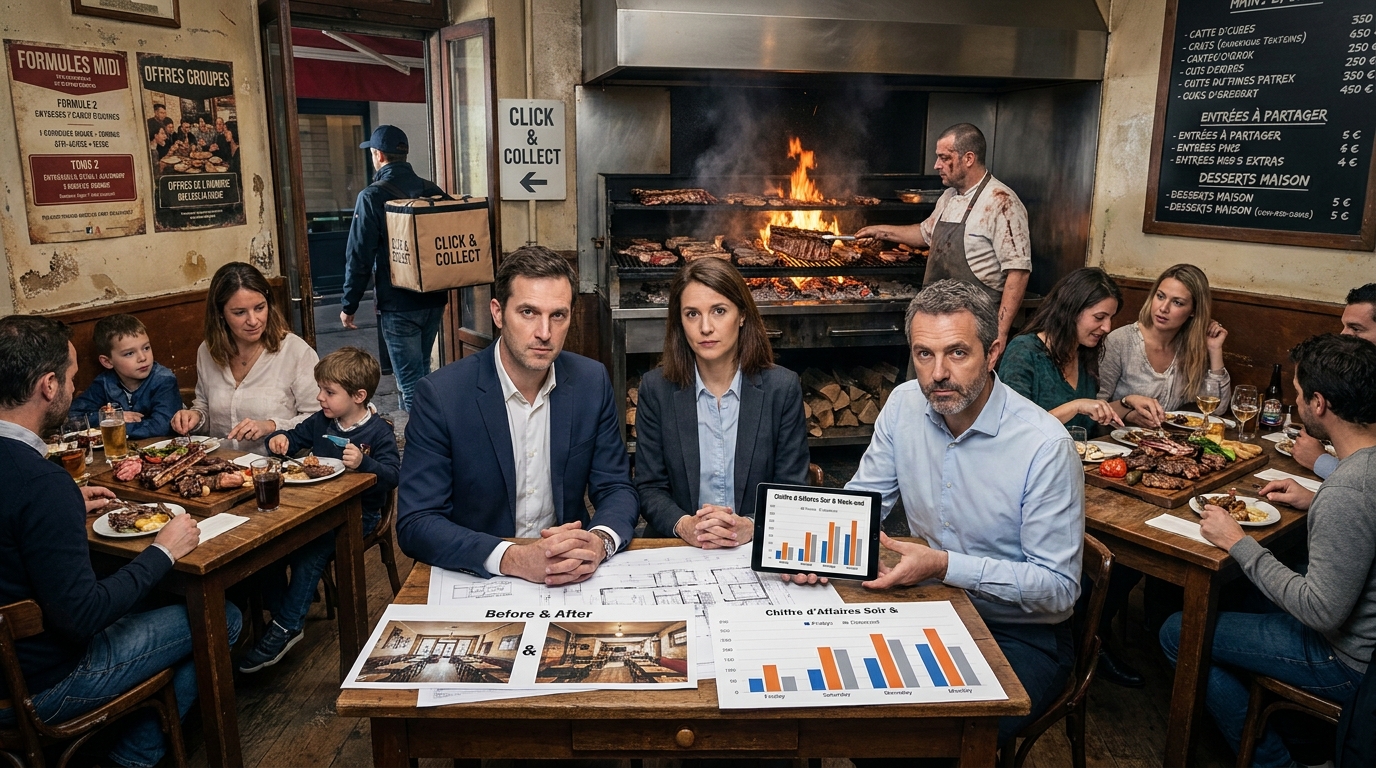 restaurant grill - illustration éditoriale 2