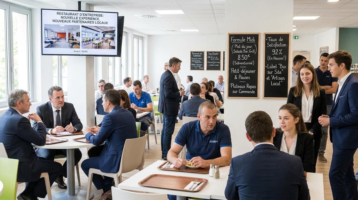 restaurant d'entreprise - illustration éditoriale 1