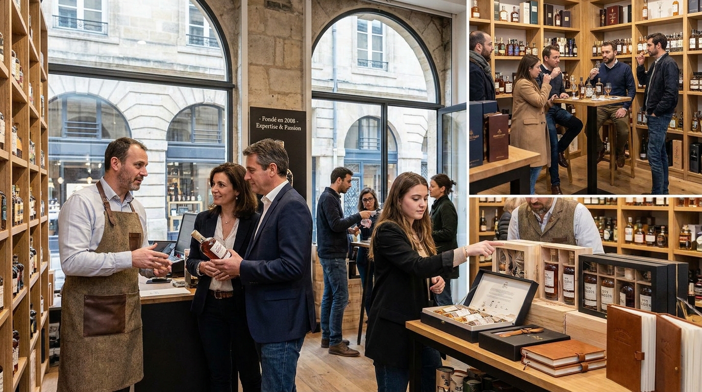 boutique de spiritueux - illustration éditoriale 1