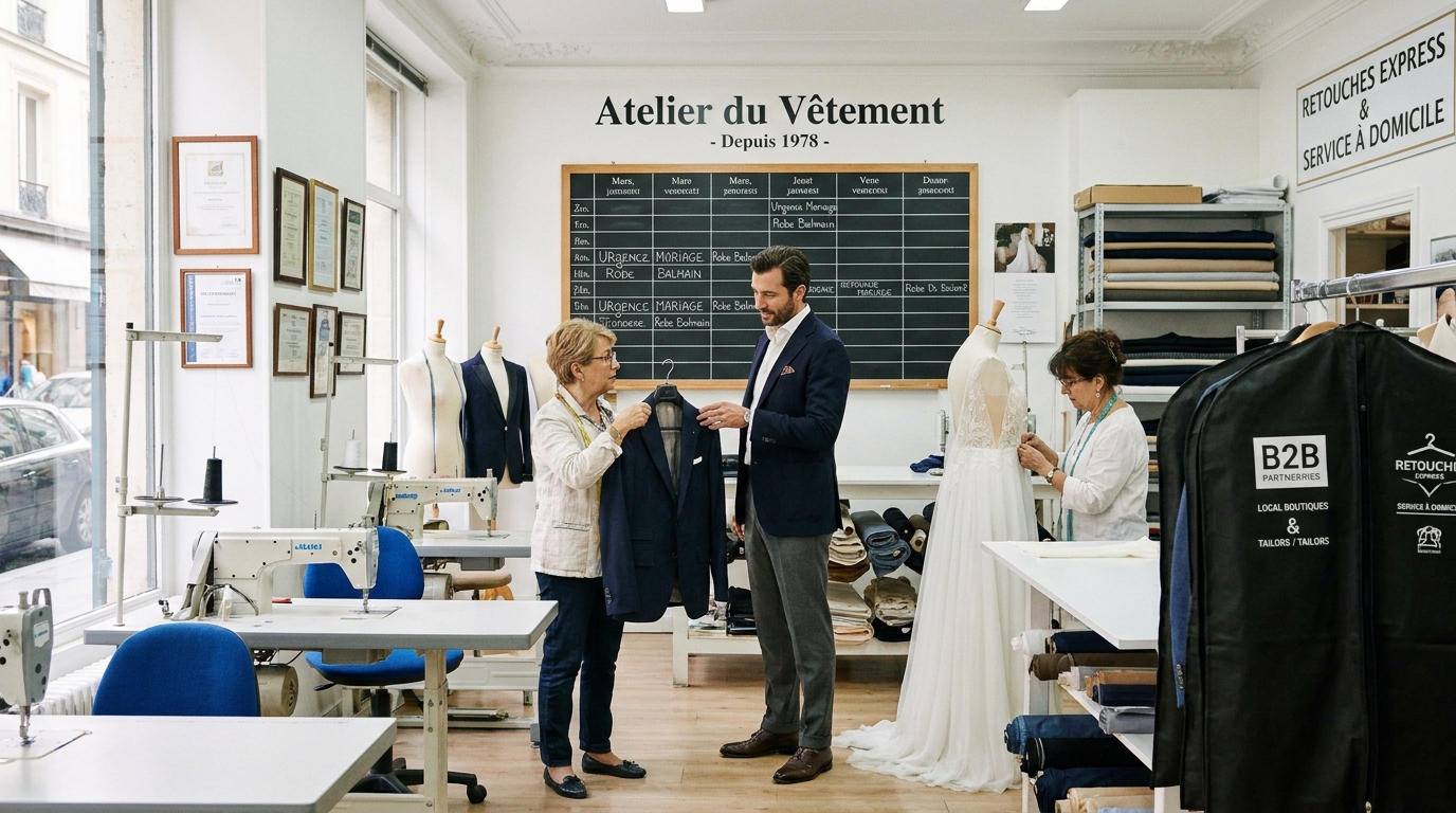 atelier de retouche couture - illustration éditoriale 5