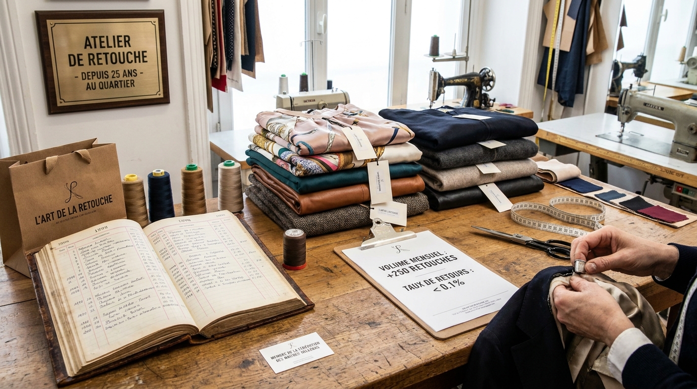 atelier de retouche couture - illustration éditoriale 3