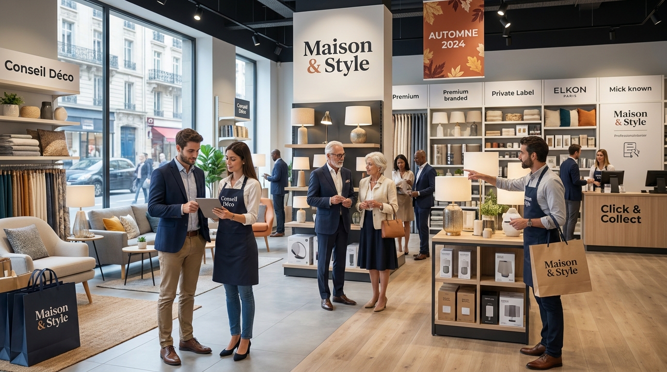 réseau de magasins de décoration - illustration éditoriale 1