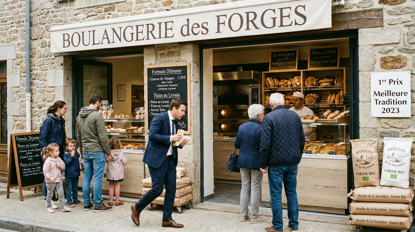 boulangerie artisanale - illustration éditoriale 1