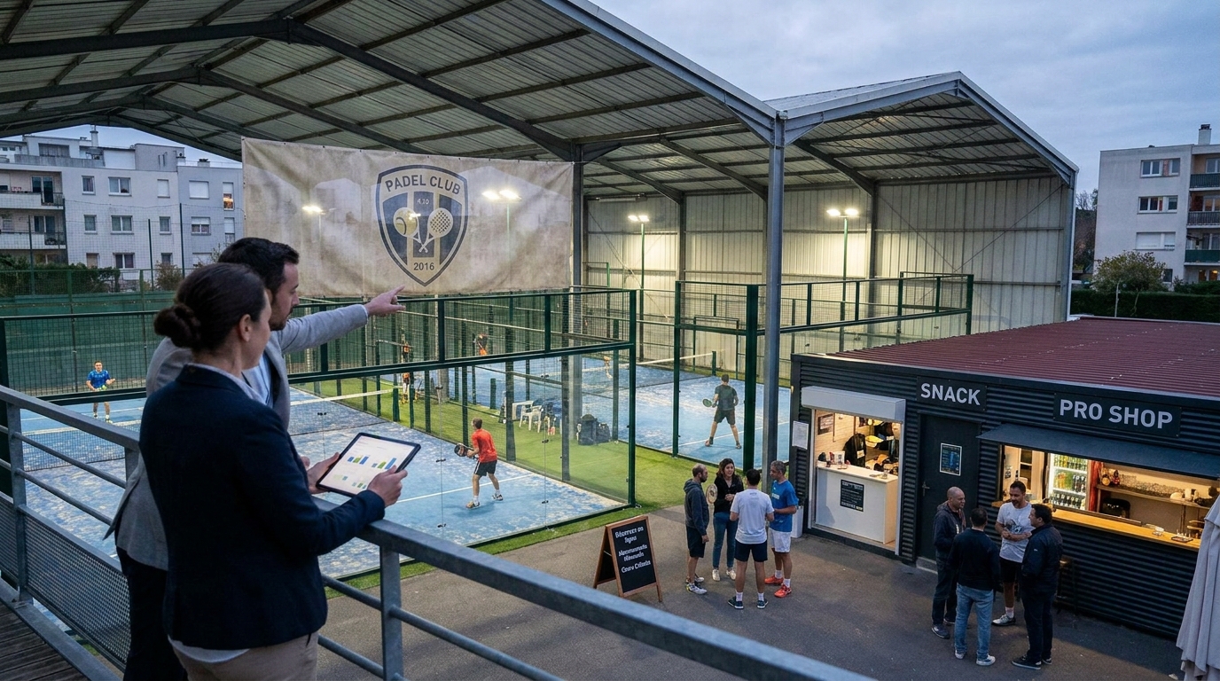 club de padel - illustration éditoriale 2