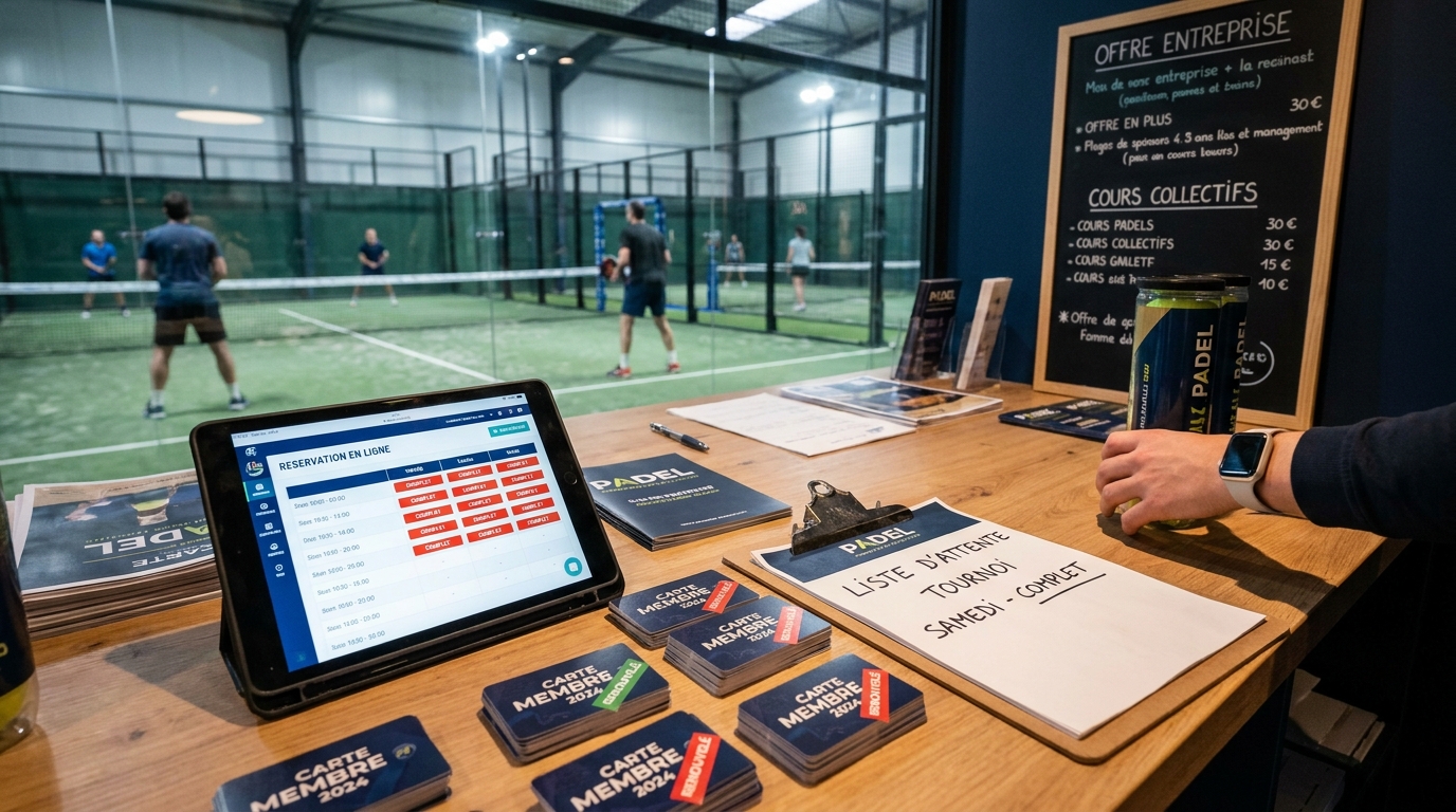 club de padel - illustration éditoriale 3