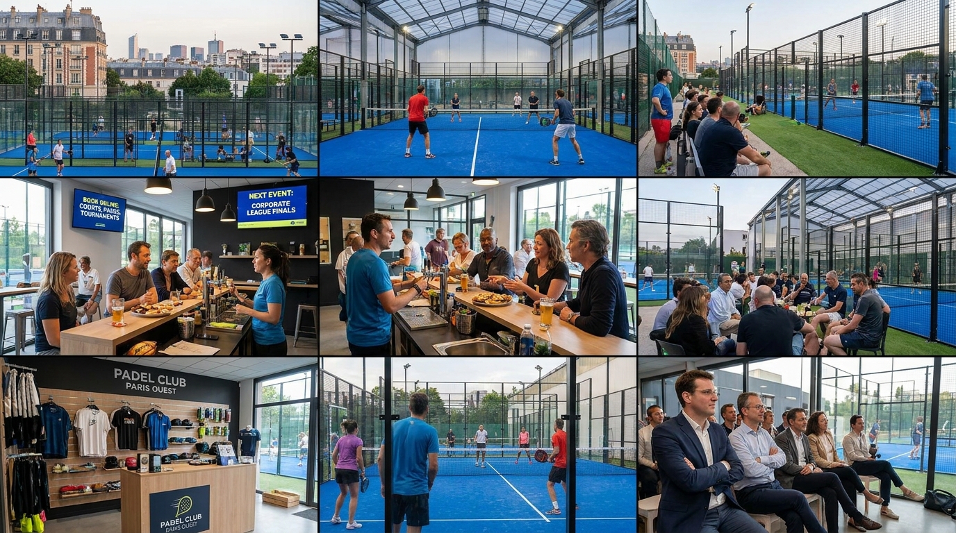 club de padel - illustration éditoriale 1