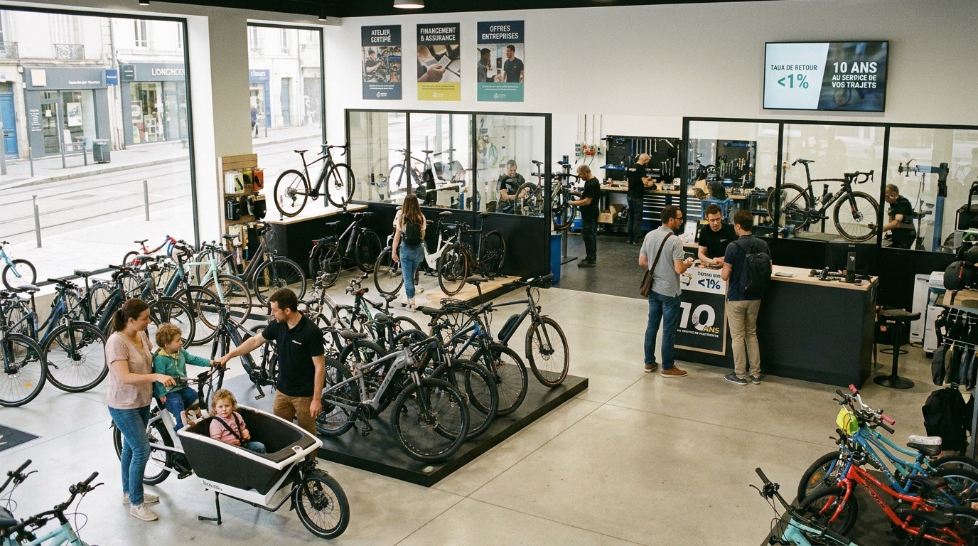 magasin de cycles - illustration éditoriale 5