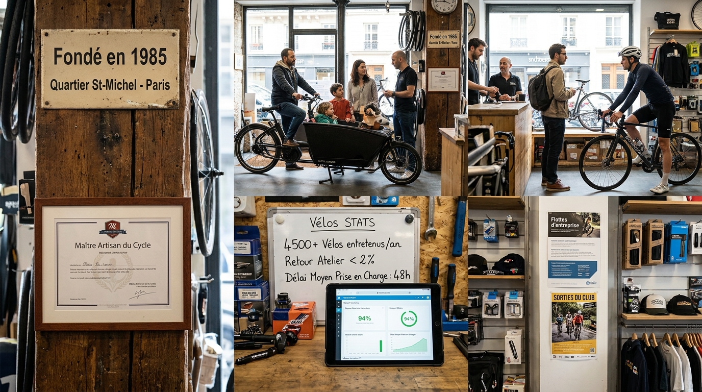 magasin de cycles - illustration éditoriale 3