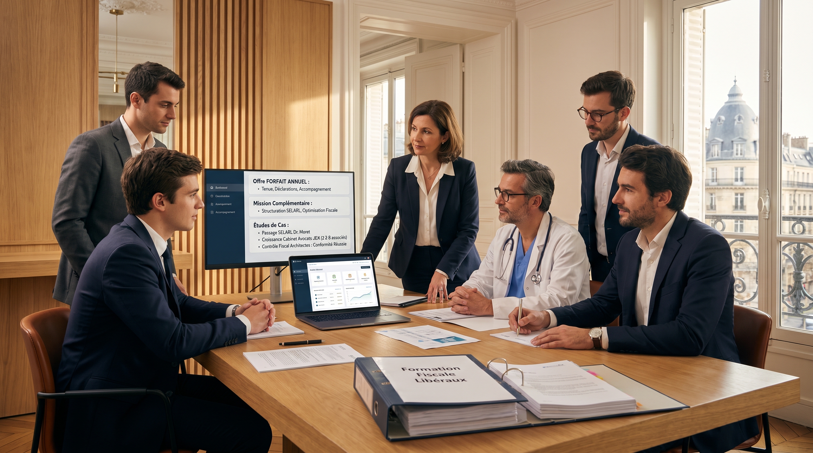 Illustration rebranding cabinet comptable pour professions libérales