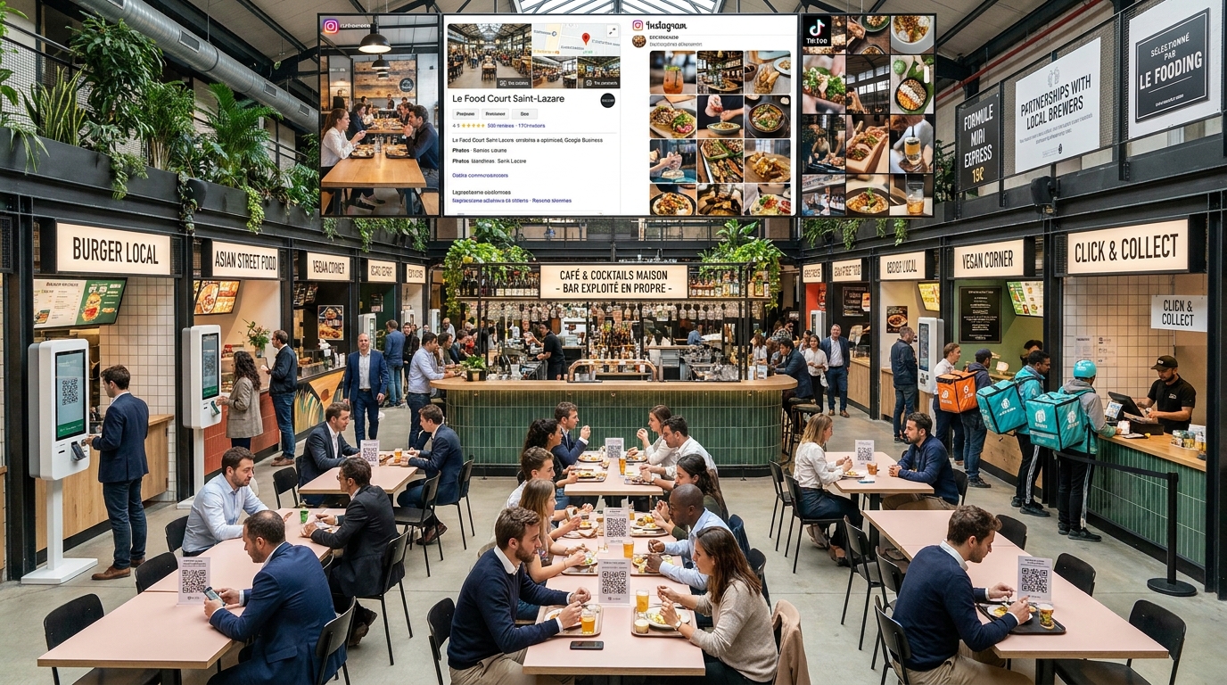 food court - illustration éditoriale 4
