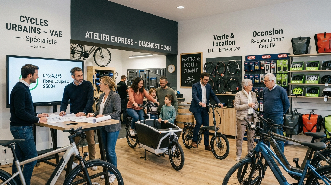 magasin de vélos électriques - illustration éditoriale 2