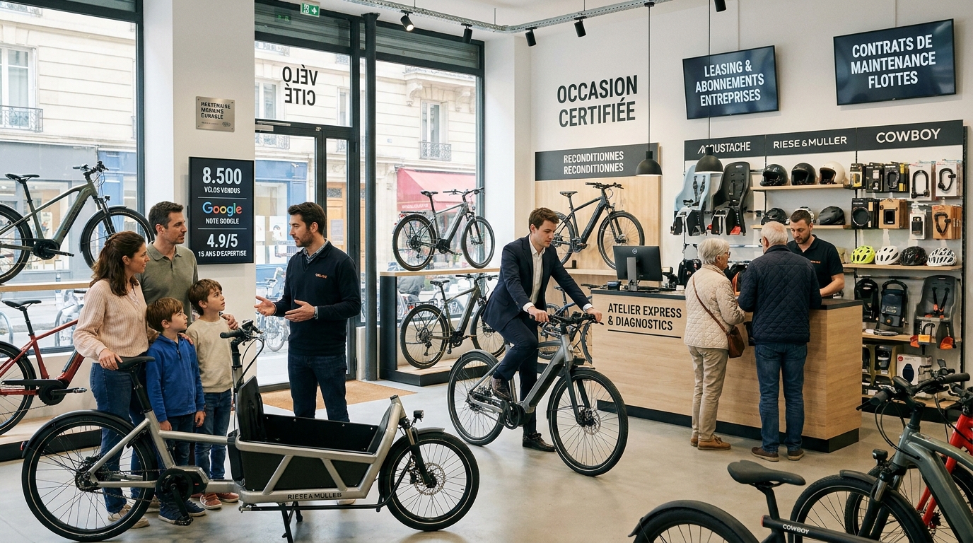 magasin de vélos électriques - illustration éditoriale 1