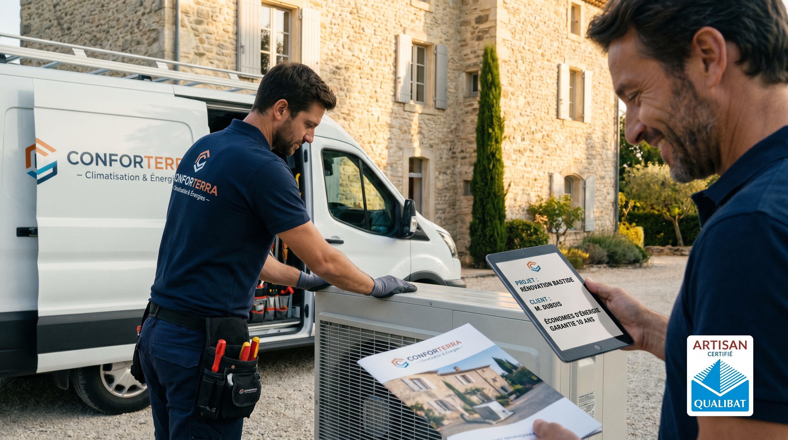 Illustration rebranding installateur de climatisation