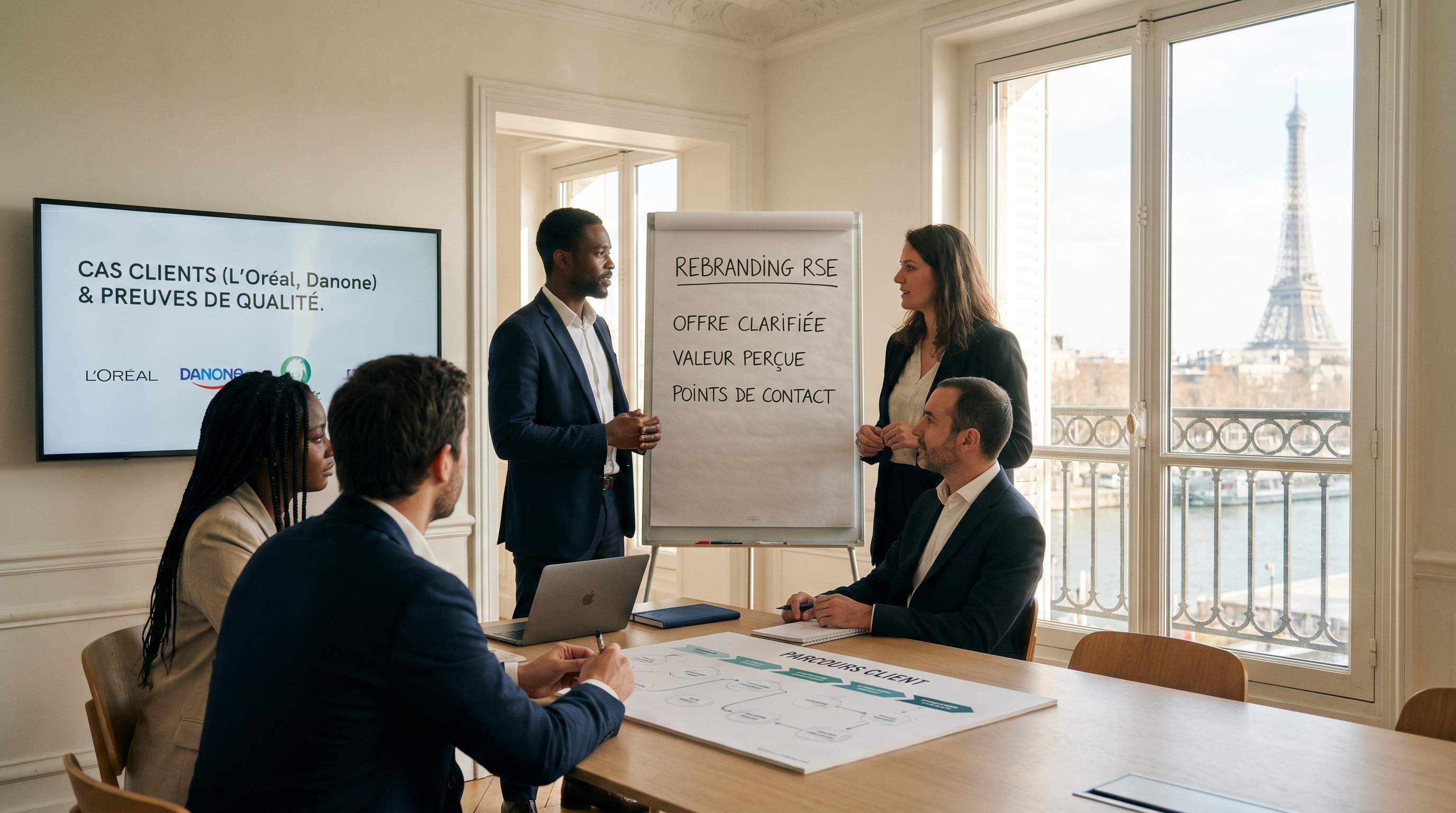 Illustration rebranding cabinet de conseil en rse