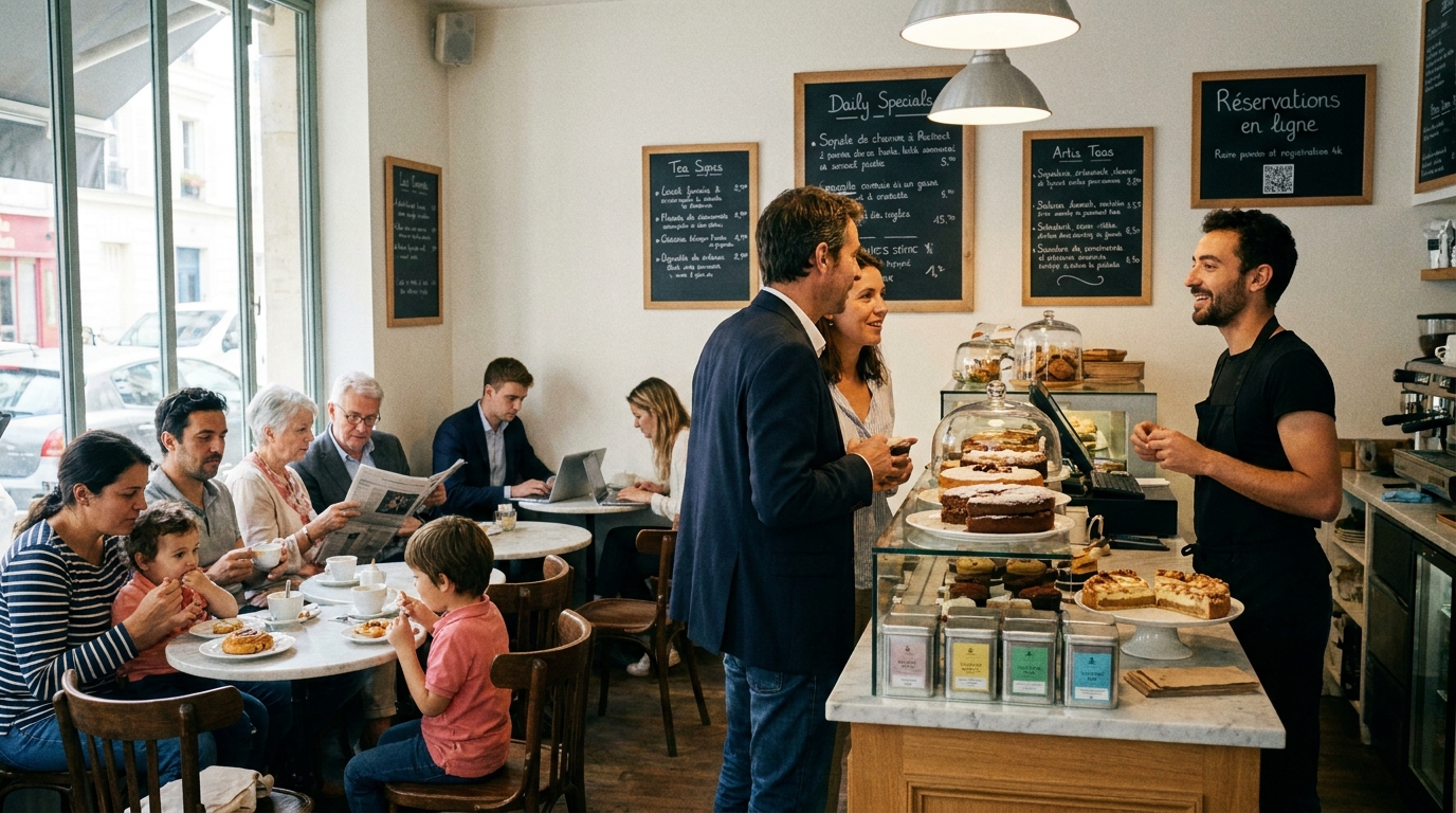 tea room - illustration éditoriale 1