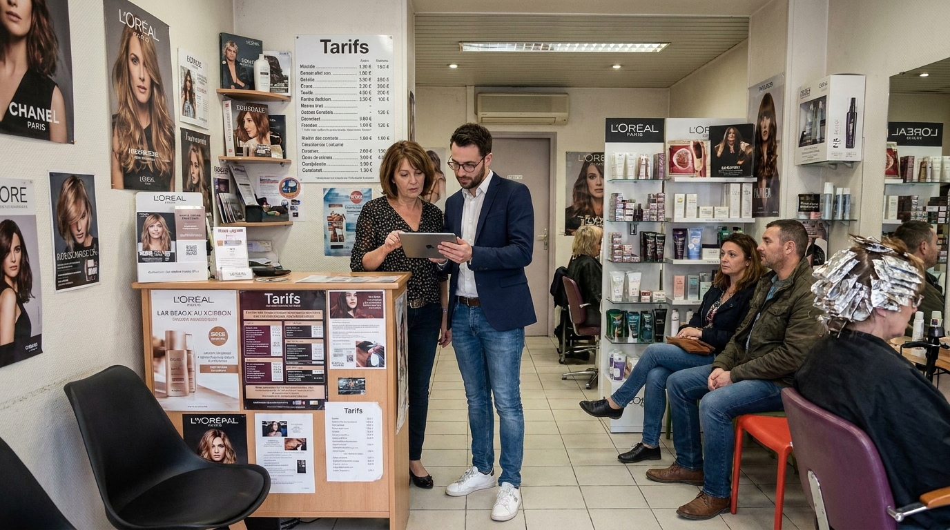 salon de coiffure couleur - illustration éditoriale 2