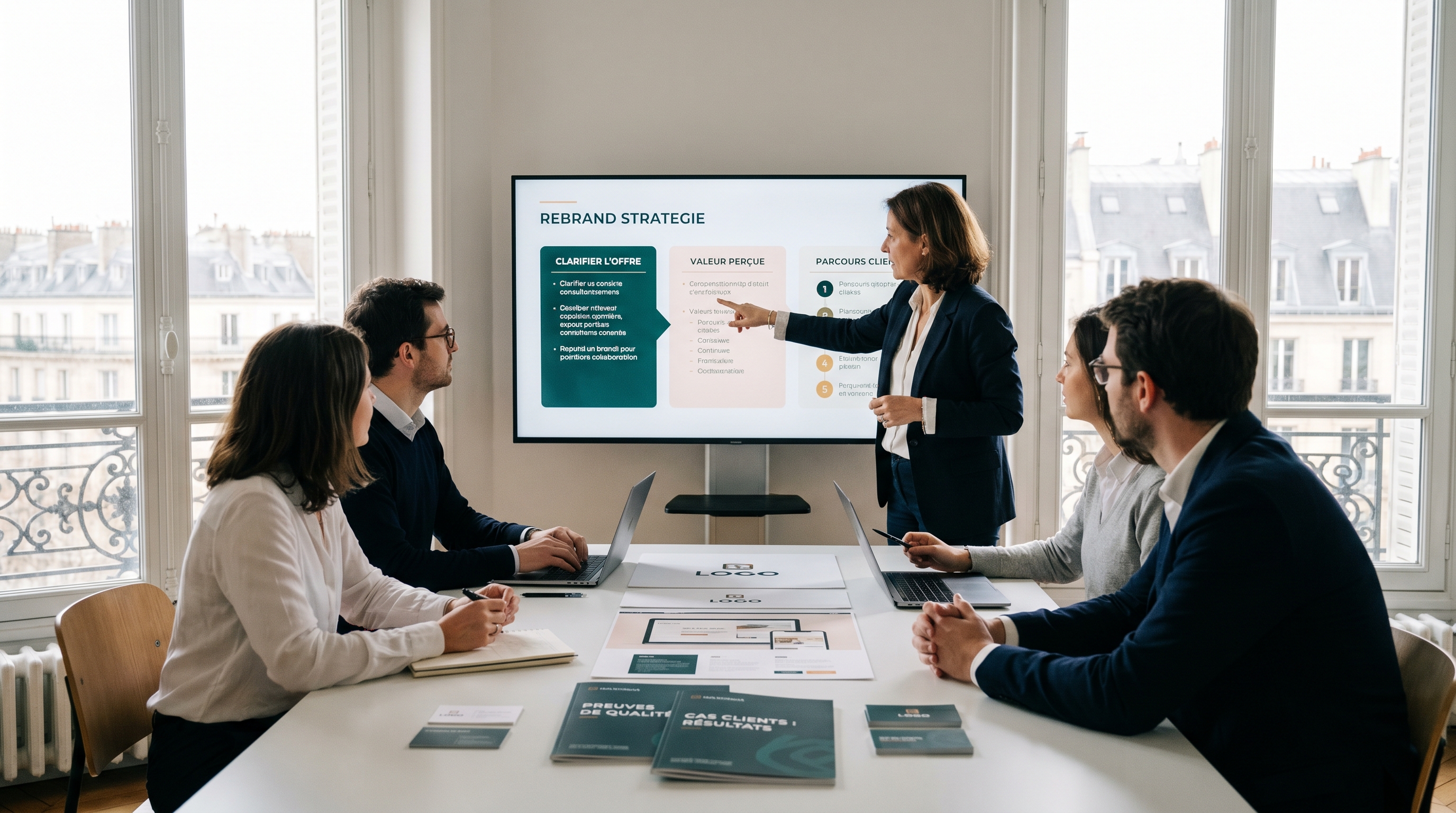 Illustration rebranding consultant indépendant