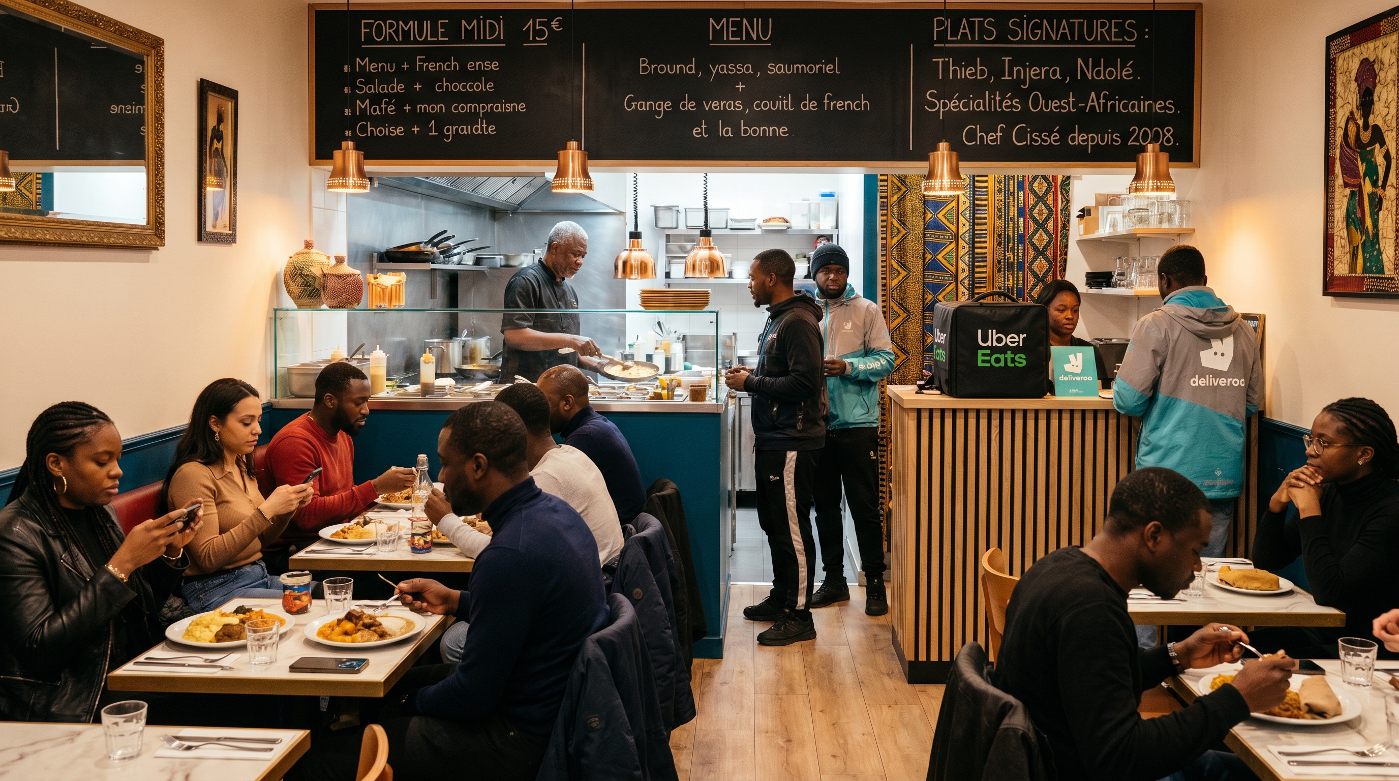 Illustration rebranding restaurant africain