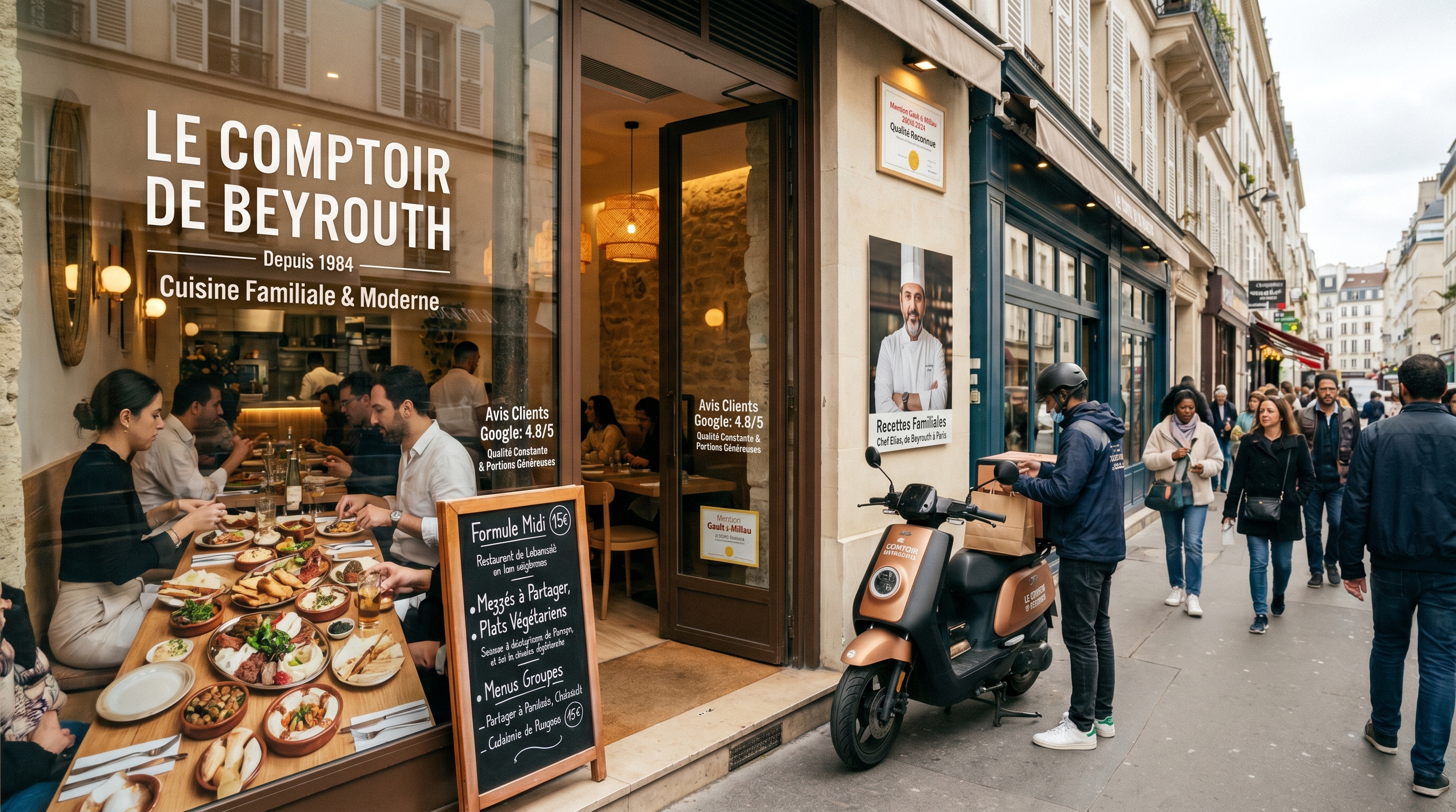 Illustration rebranding restaurant libanais