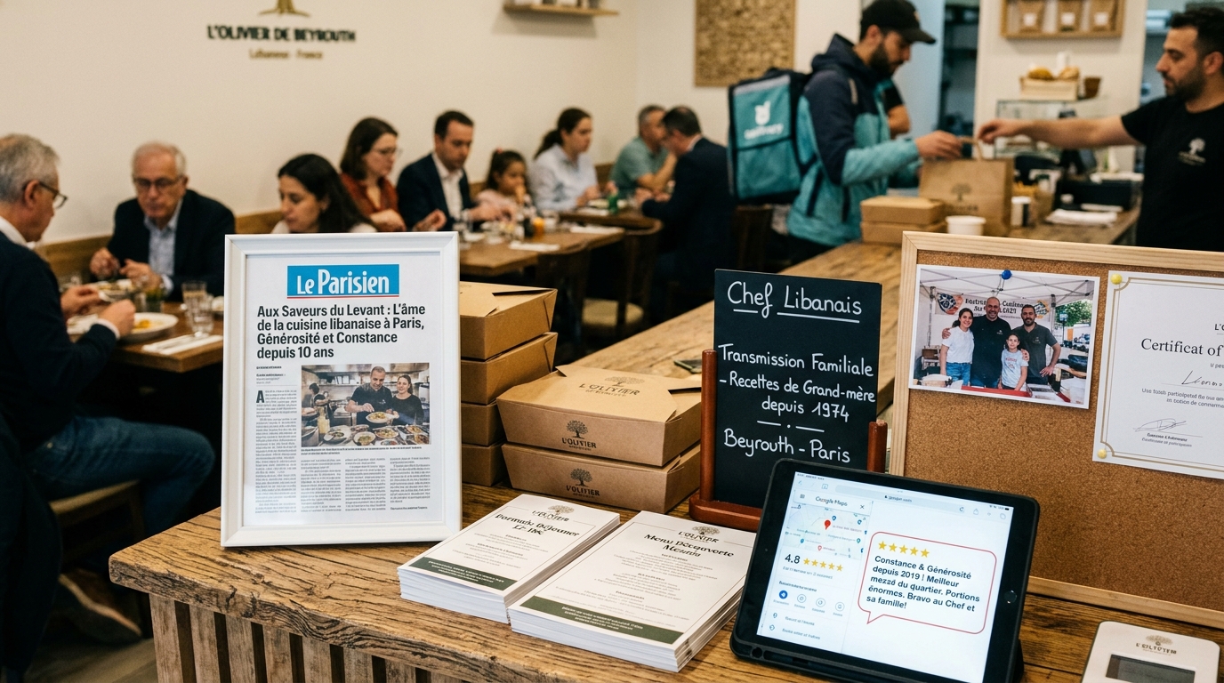 restaurant libanais - illustration éditoriale 3
