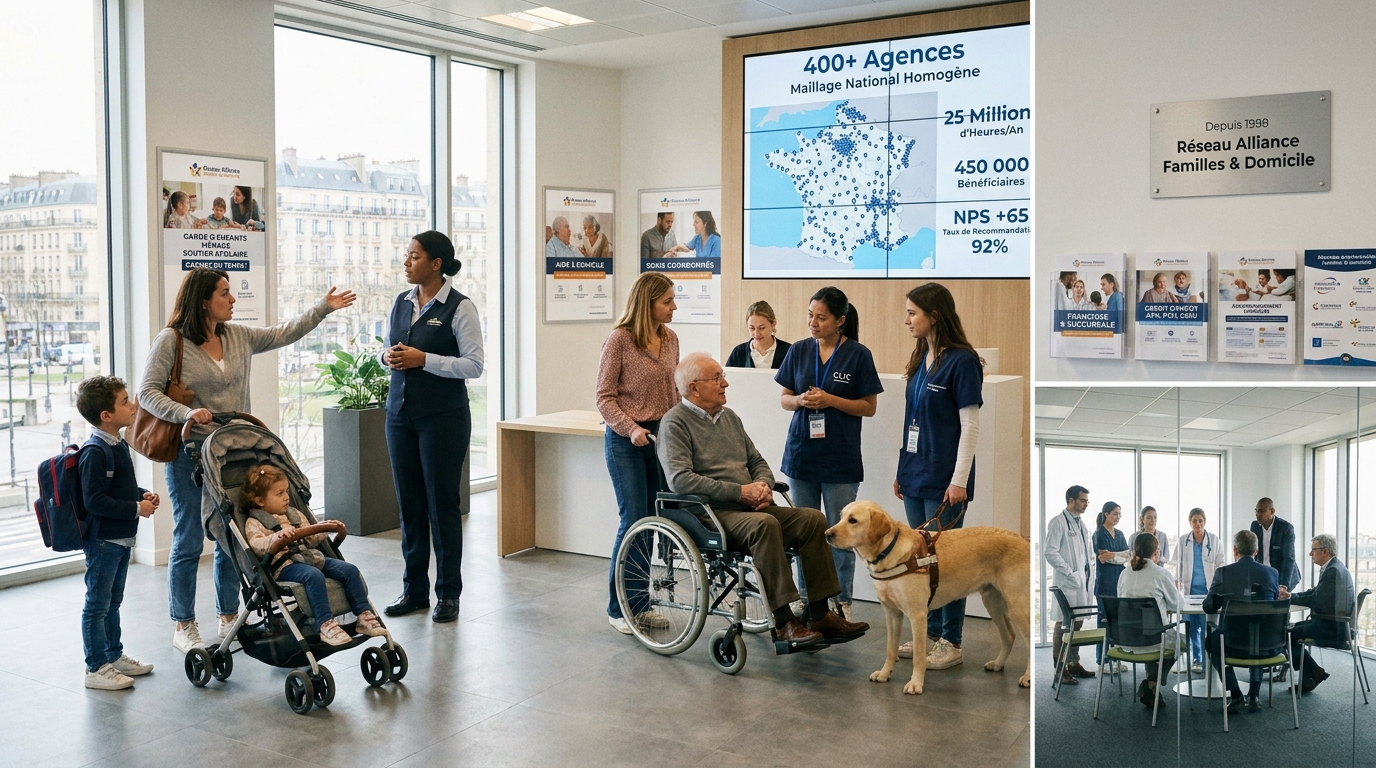 réseau de services à la personne - illustration éditoriale 1