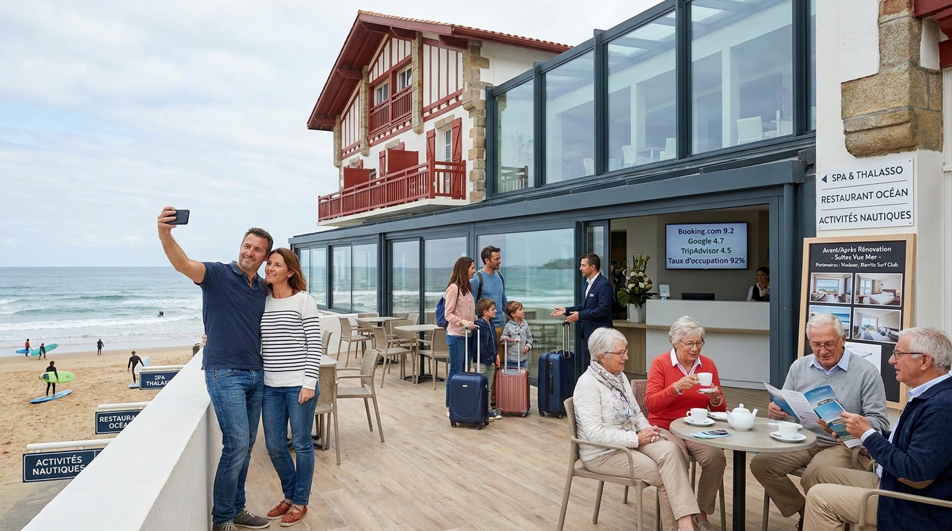 hôtel bord de mer - illustration éditoriale 1
