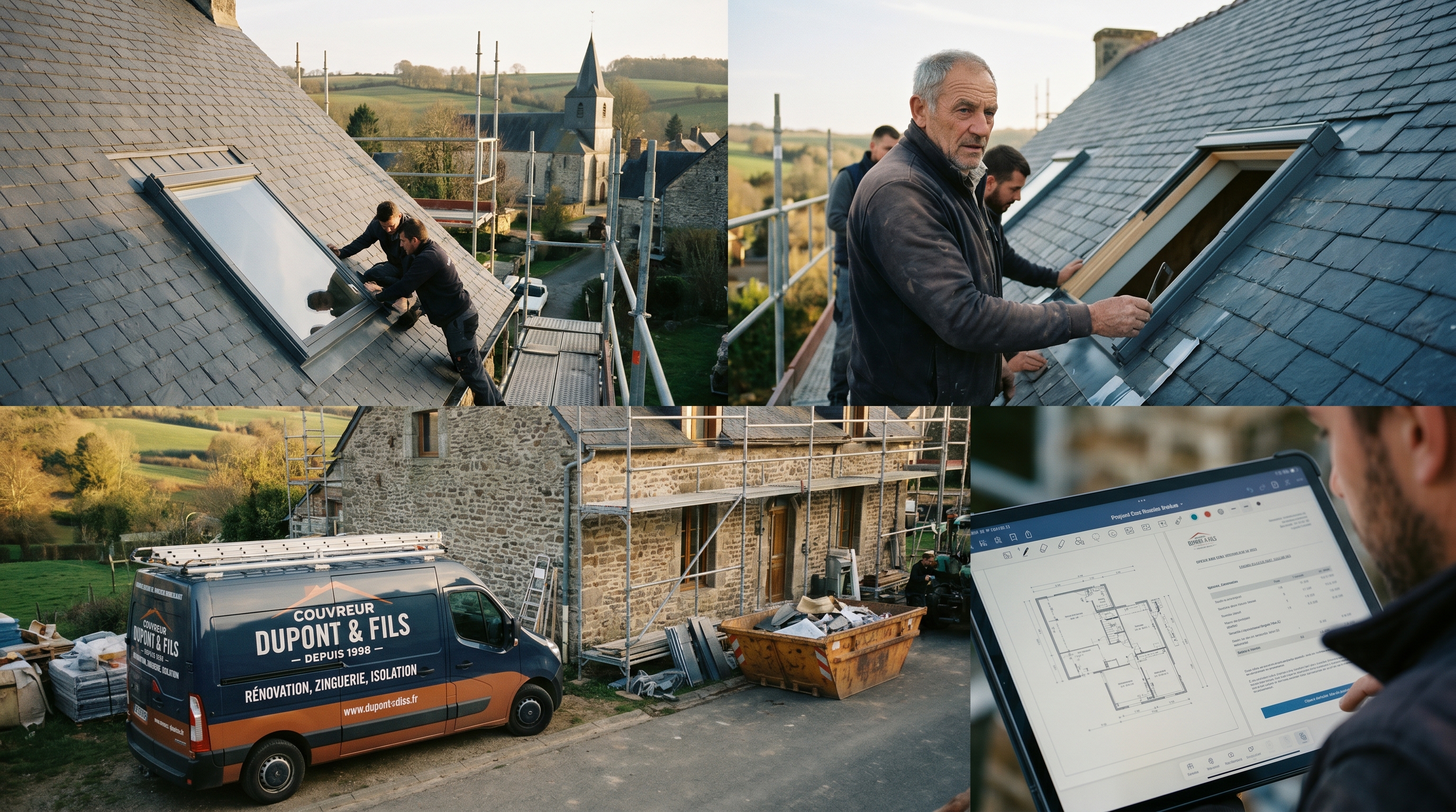 Illustration rebranding couvreur