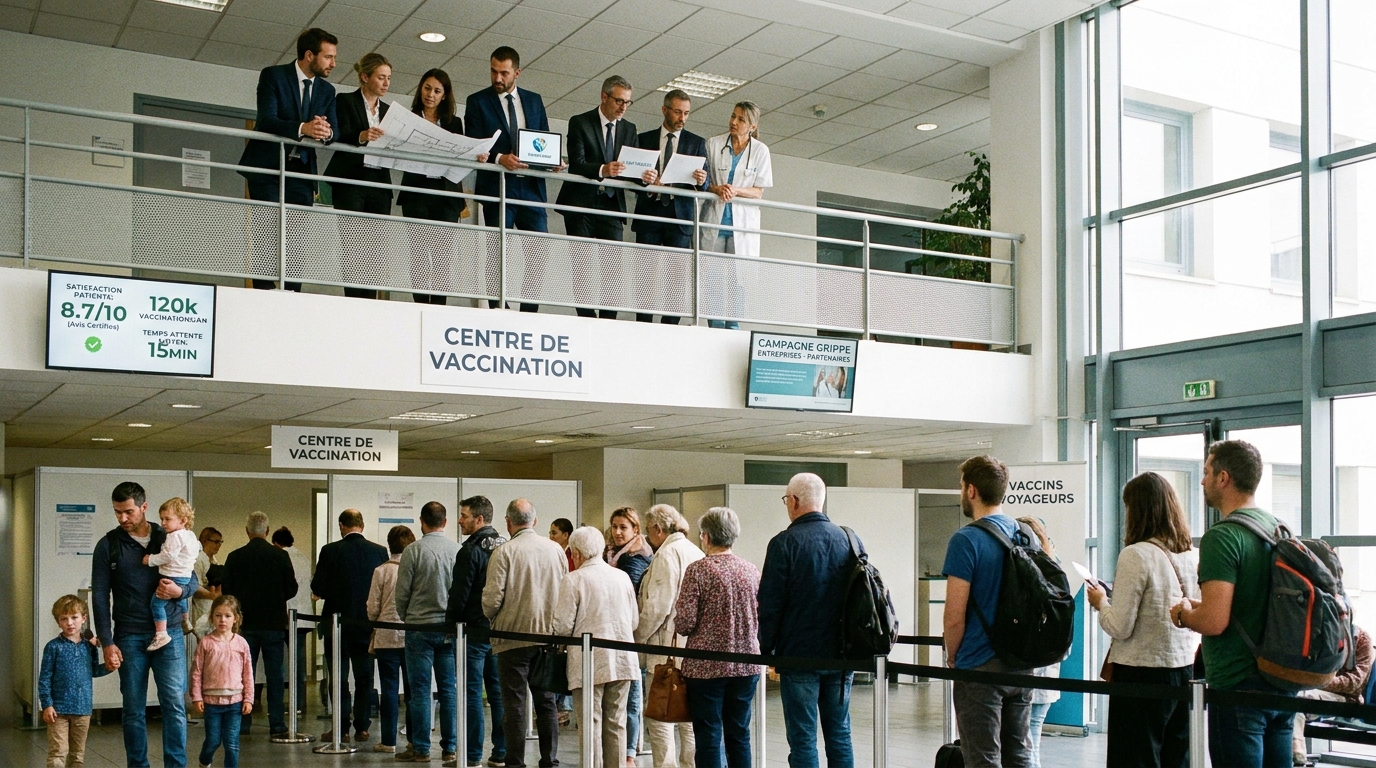 centre de vaccination - illustration éditoriale 2