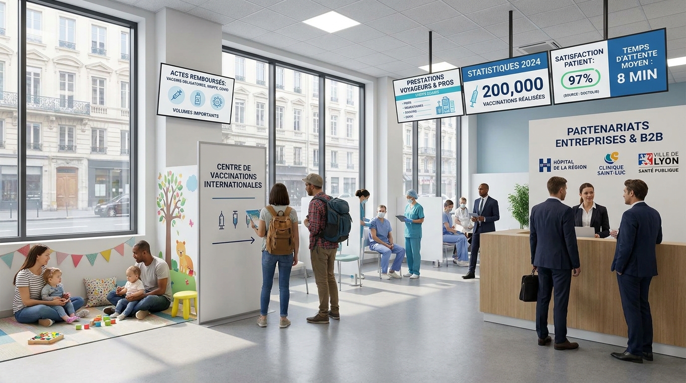 centre de vaccination - illustration éditoriale 5