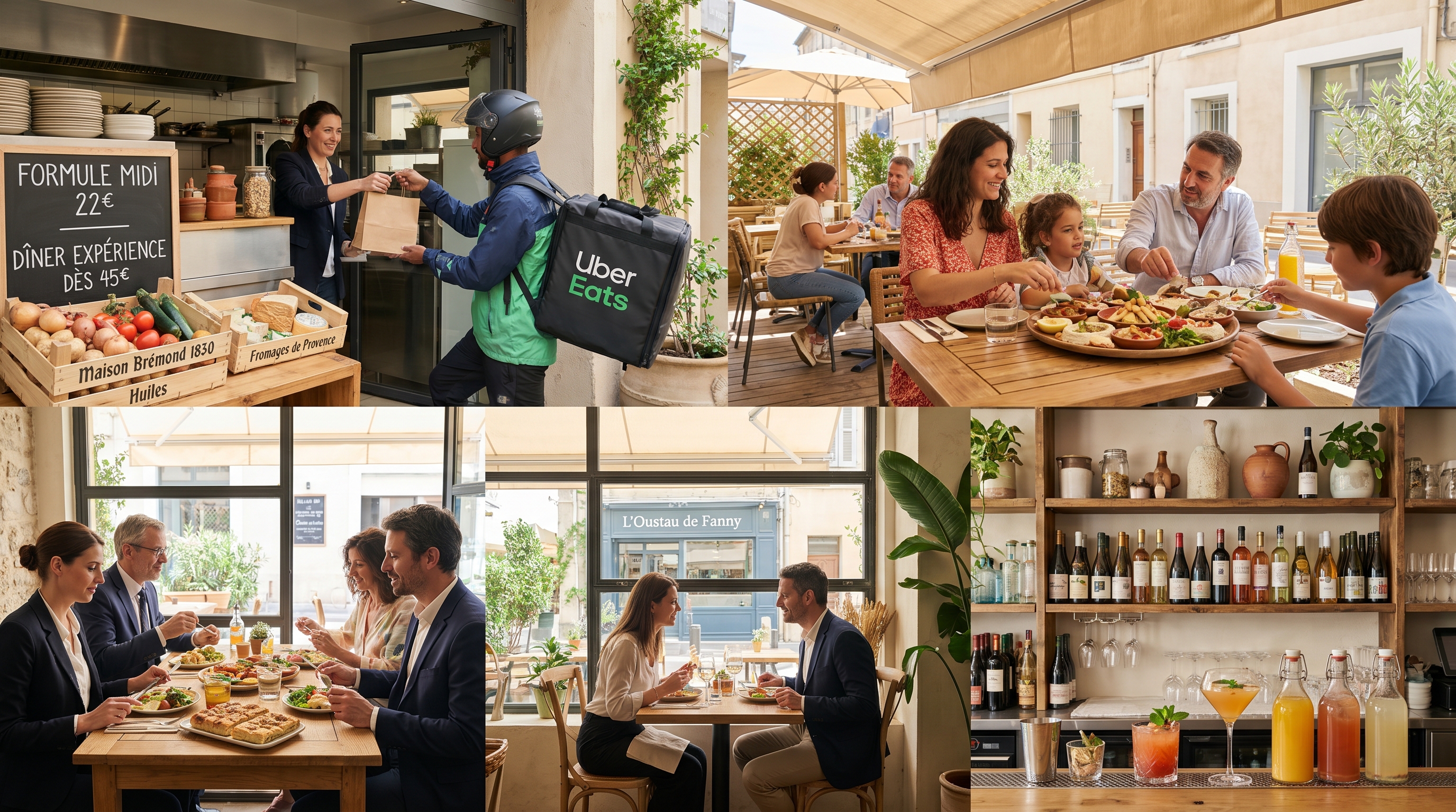Illustration rebranding restaurant méditerranéen