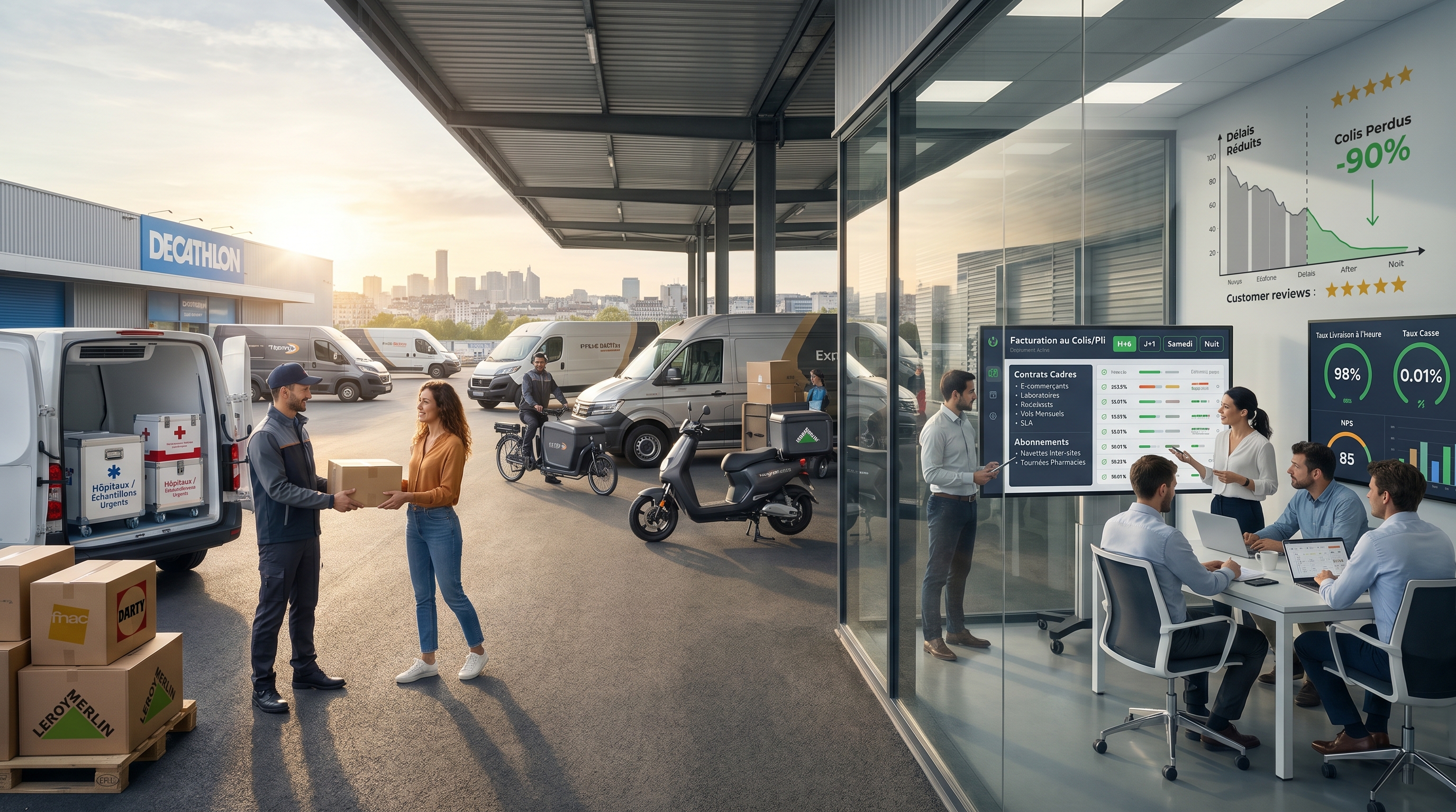Illustration rebranding transport express