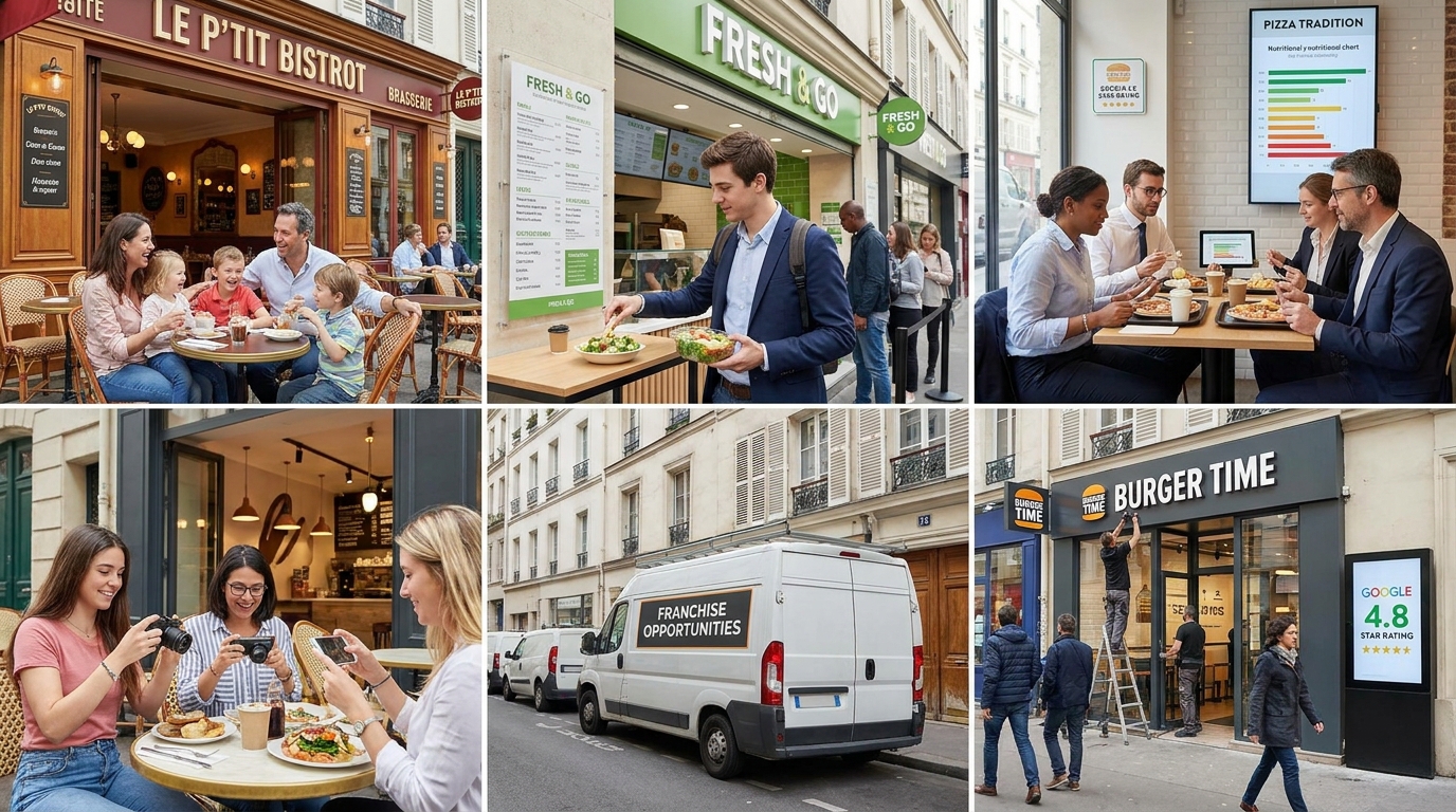 franchise de restauration - illustration éditoriale 1