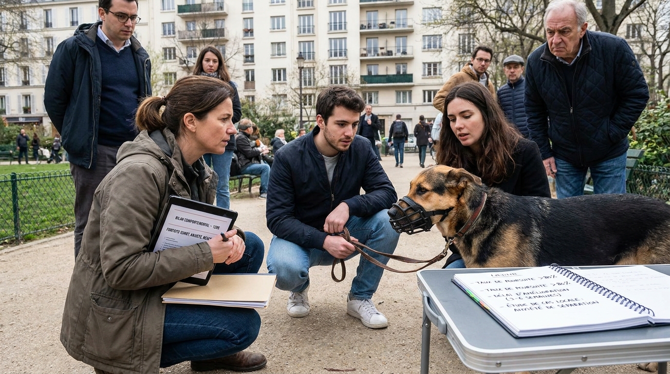 comportementaliste canin - illustration éditoriale 2