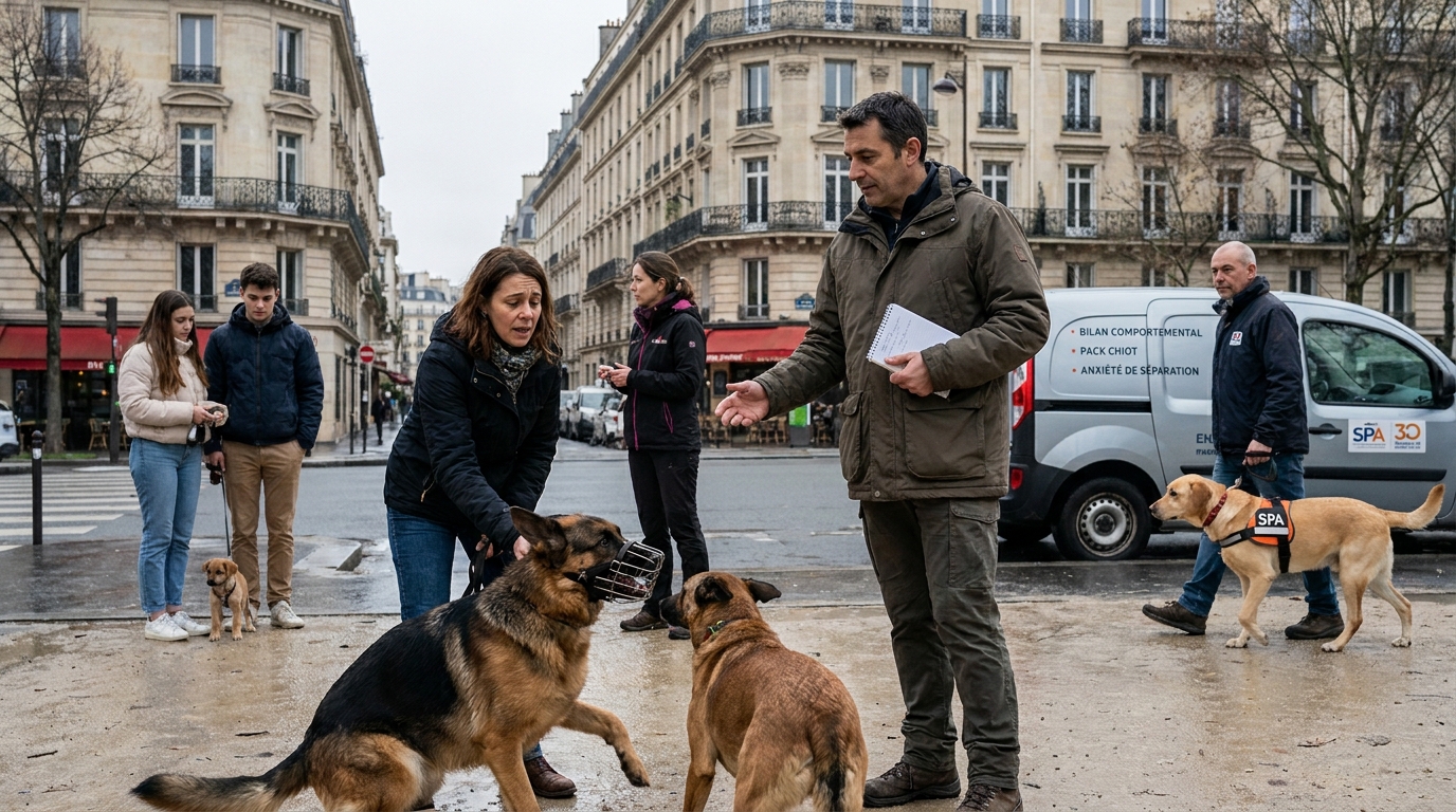 comportementaliste canin - illustration éditoriale 1