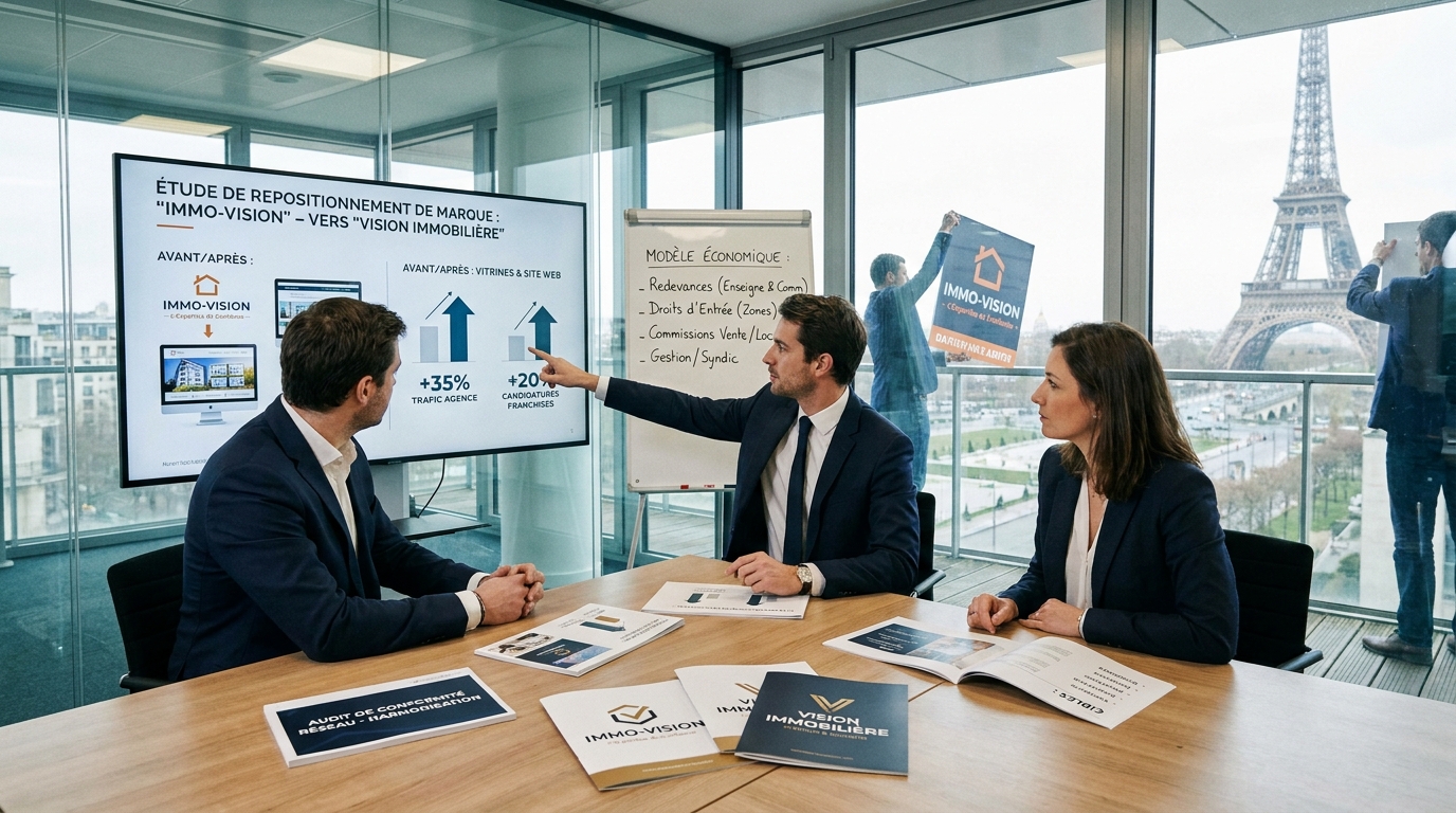 franchise immobilière - illustration éditoriale 2