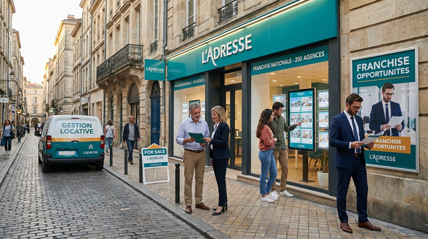 franchise immobilière - illustration éditoriale 1