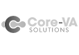 CoreVA + Solutions company logo in grayscale.