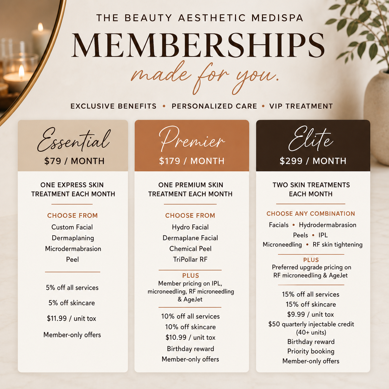 Botox event promotion at The Beauty Aesthetic Medispa offering $9 per unit for the first 20 guests reserving 40 or more units