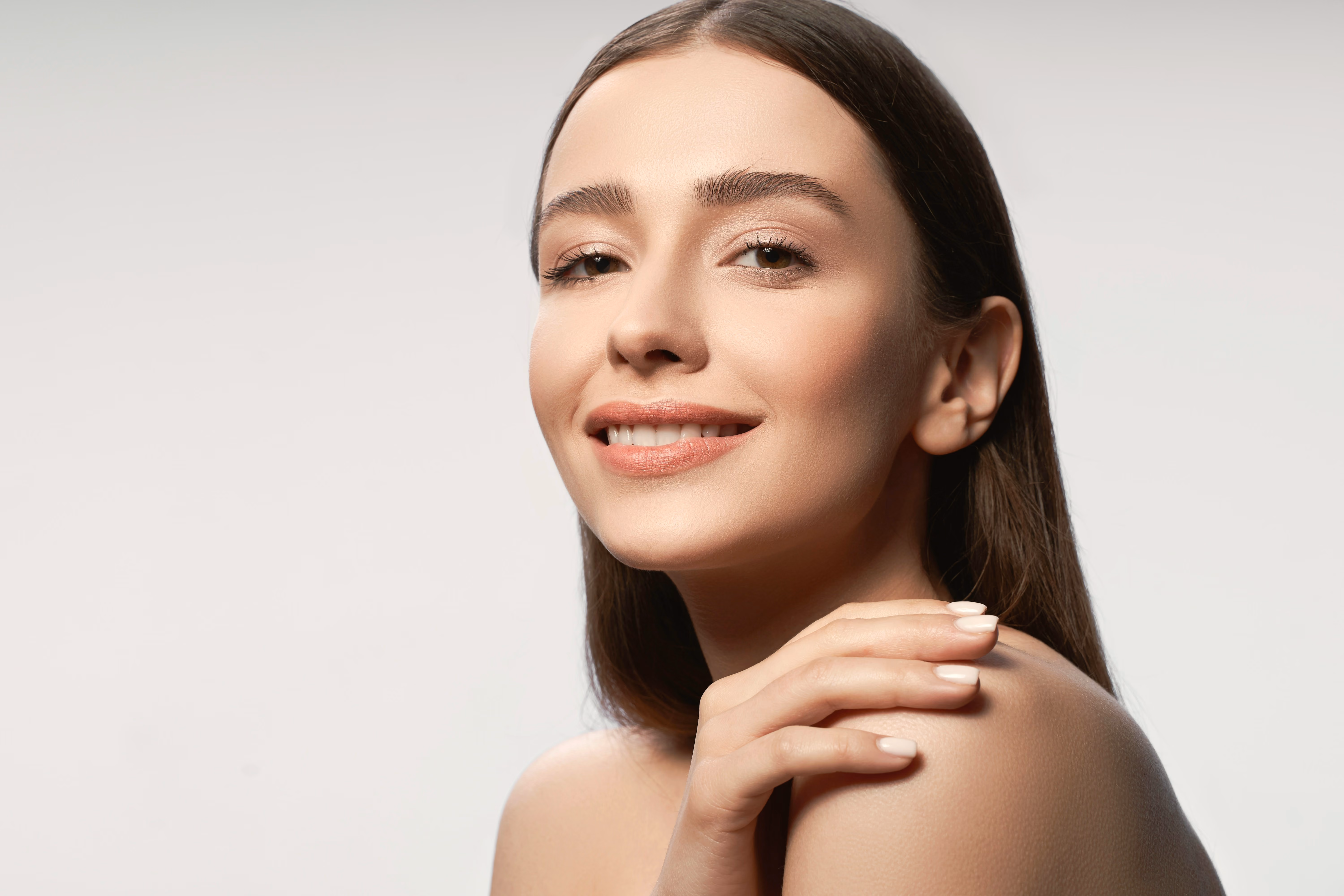 Woman with healthy, radiant skin.