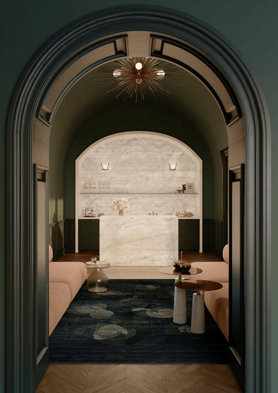 Cambria quartz brighton kitchen counter and wall