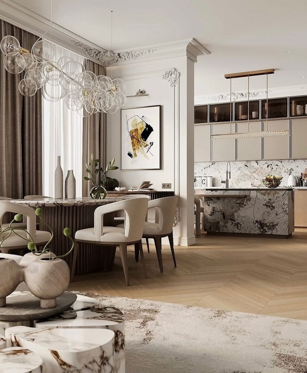 A luxurious and elegant interior made with the everlasting beauty of patagonia quartzite
