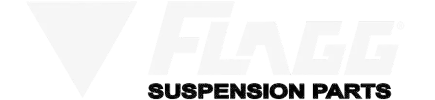 Flagg Suspension Parts logo with stylized text and a downward-pointing triangle.