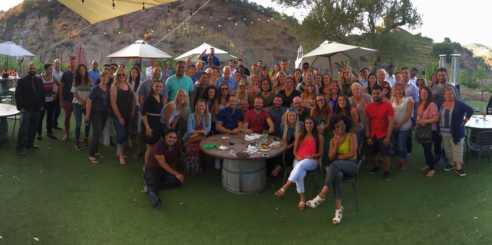 Cydcor team member at a wine team building event.