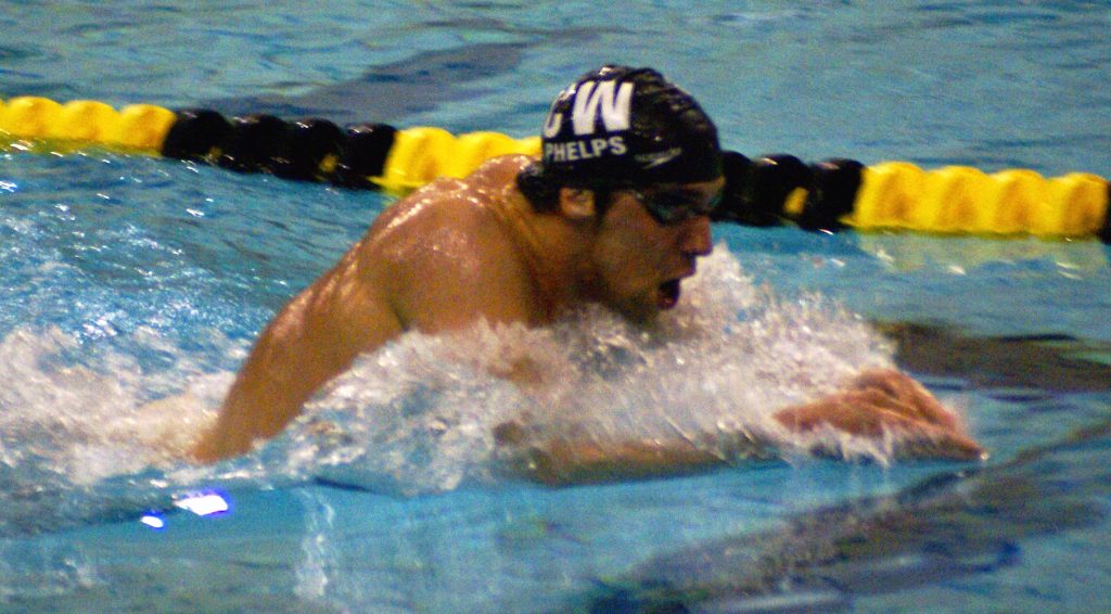 Michael Phelps swimming.