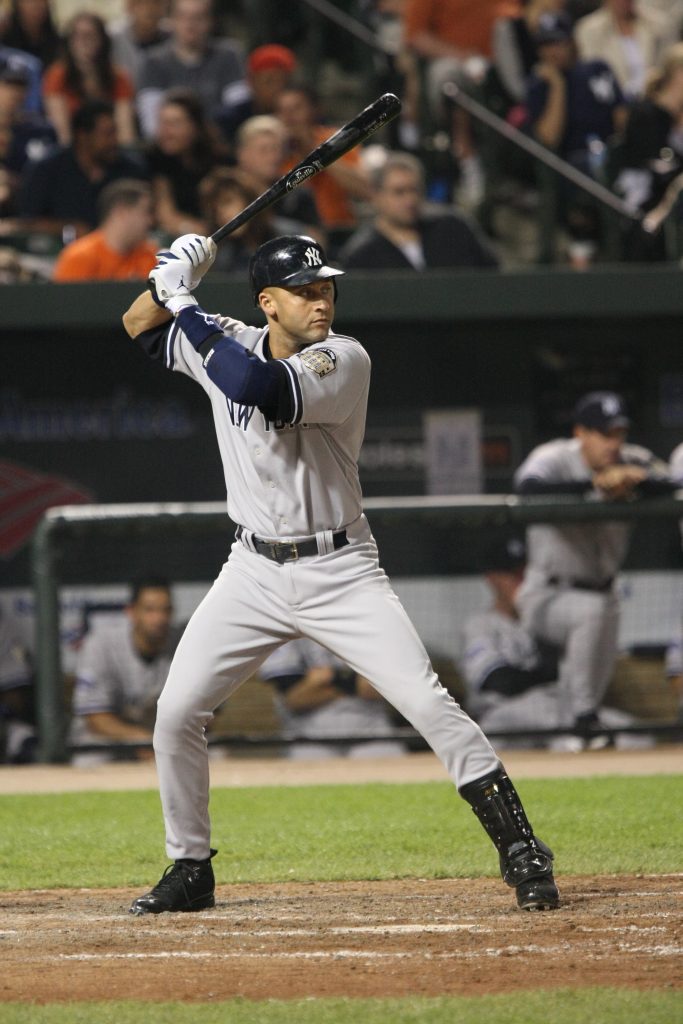 Derek Jeter playing ball.