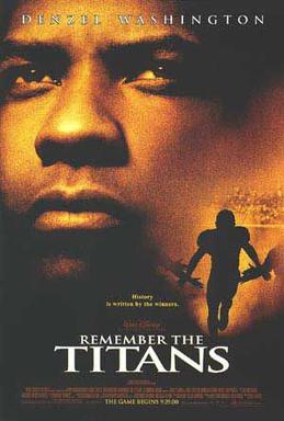 Movie poster for Remember the Titans.
