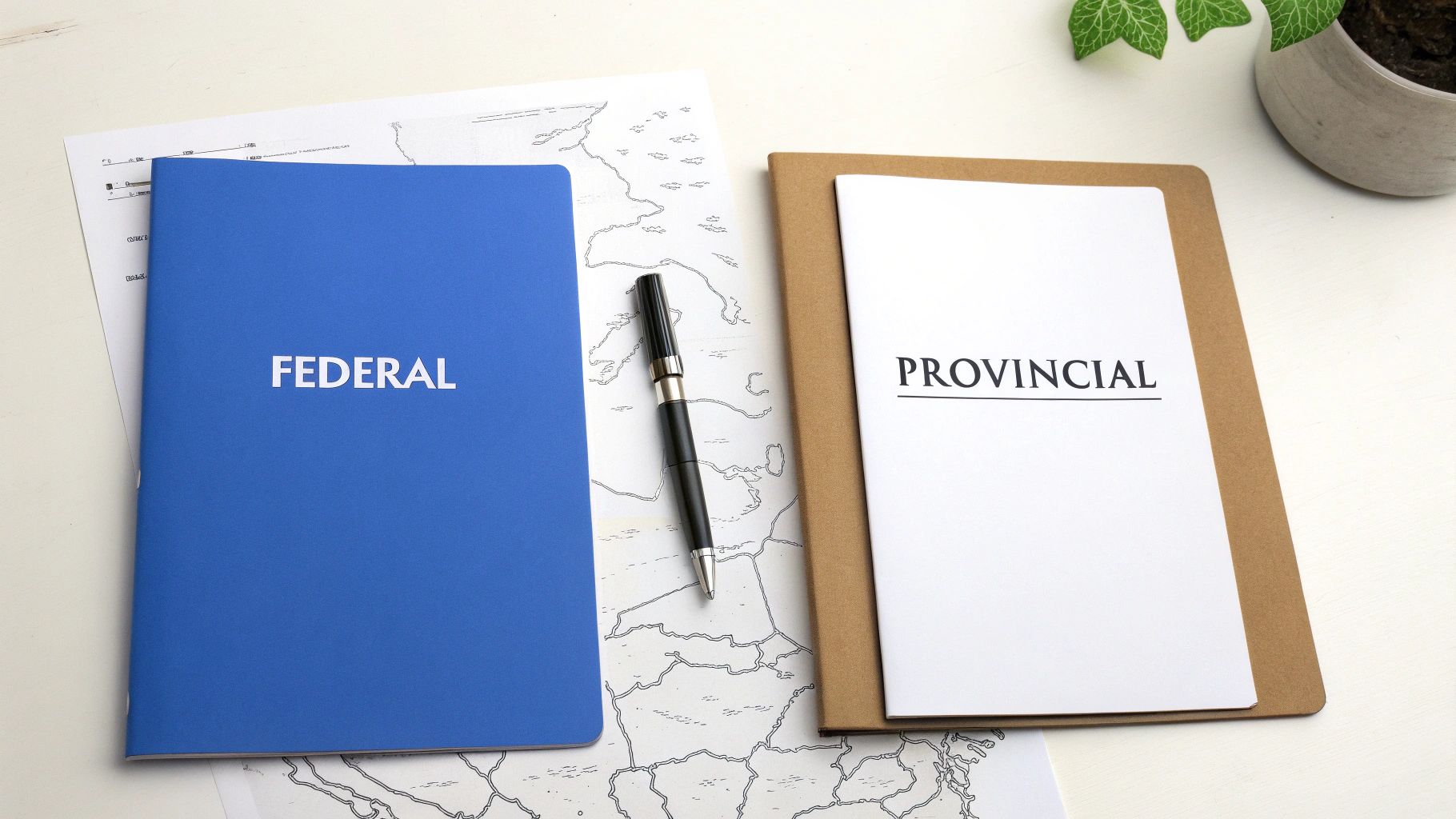 A person at a crossroads, representing the choice between federal and provincial incorporation.