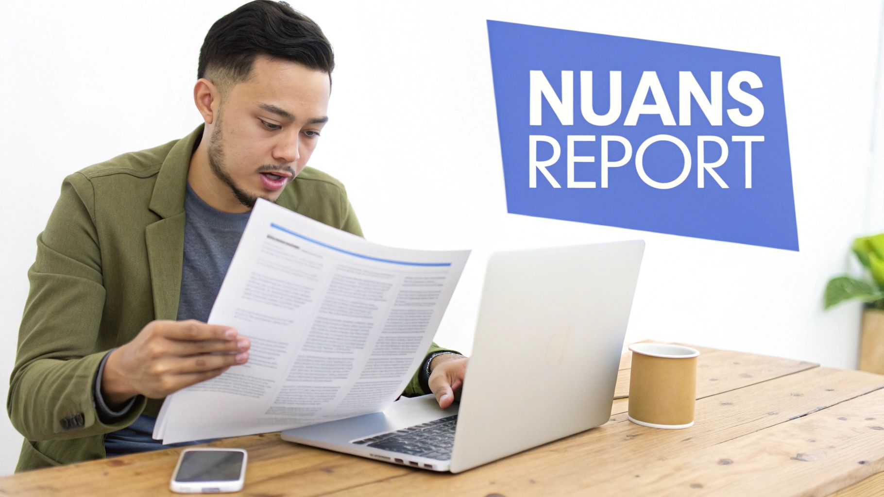 A person pointing at a laptop screen displaying a business registration form, symbolizing the NUANS report process in Ontario.